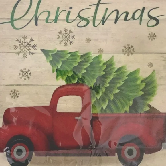 Merry Christmas Pickup Truck Garden Flag Nostalgic Vintage Farm Truck 12.5x18" - Picture 10 of 13